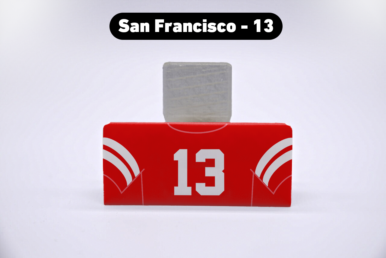 Football San Francisco #13 Jersey Series VariStand Trading Card Display