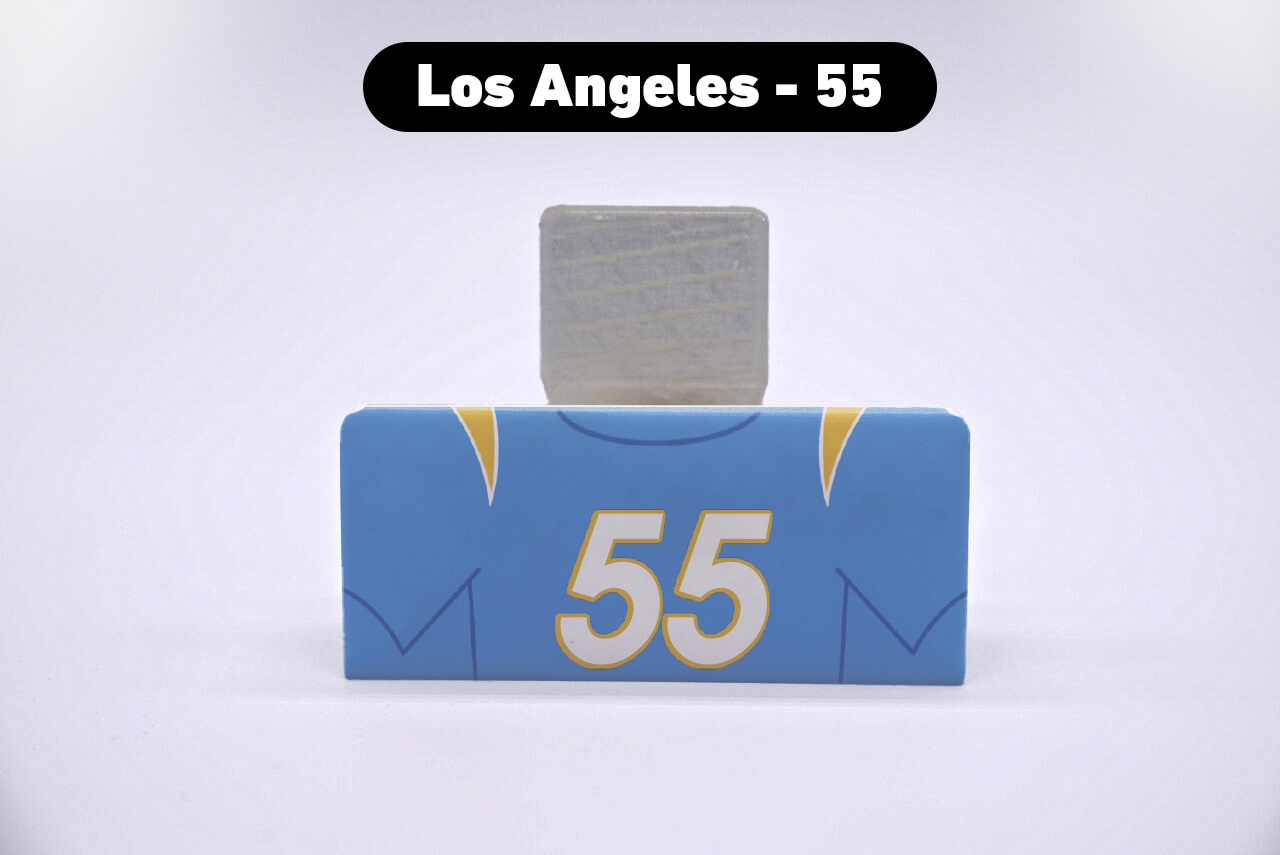Football San Diego #55 Jersey Series VariStand Trading Card Display