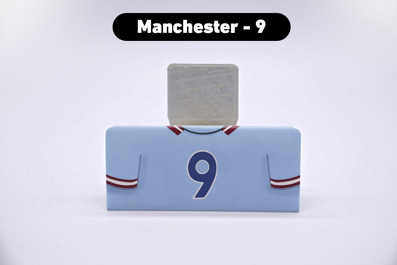 Soccer Manchester #9 Jersey Series VariStand Trading Card Display