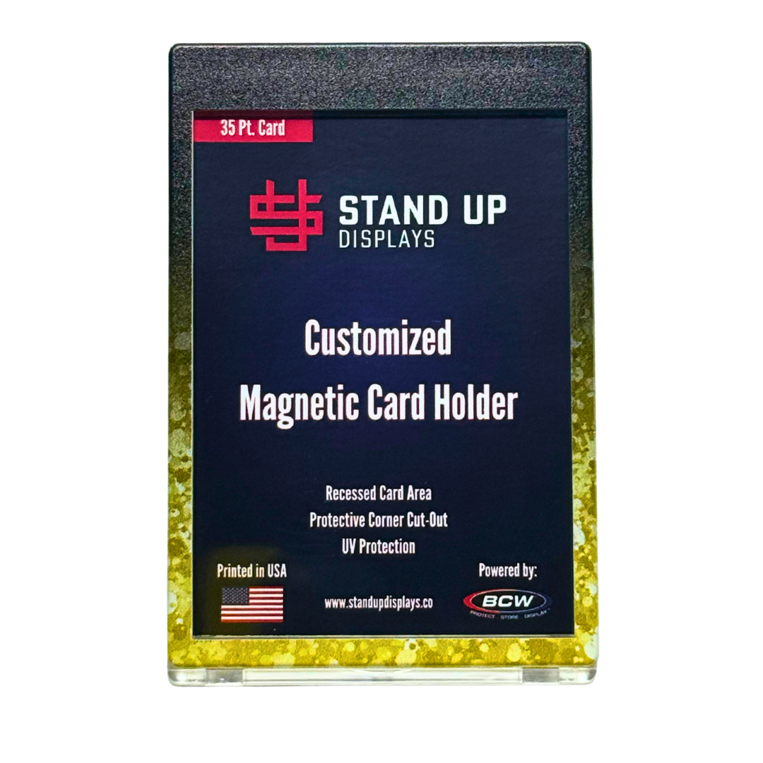 Black Gold Magnetic Card Holder - 35pt