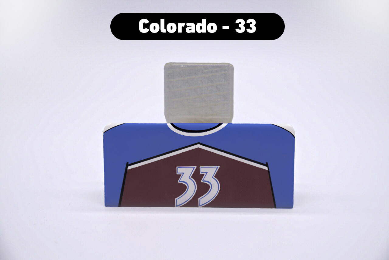 Hockey Colorado #33 Jersey Series VariStand Trading Card Display