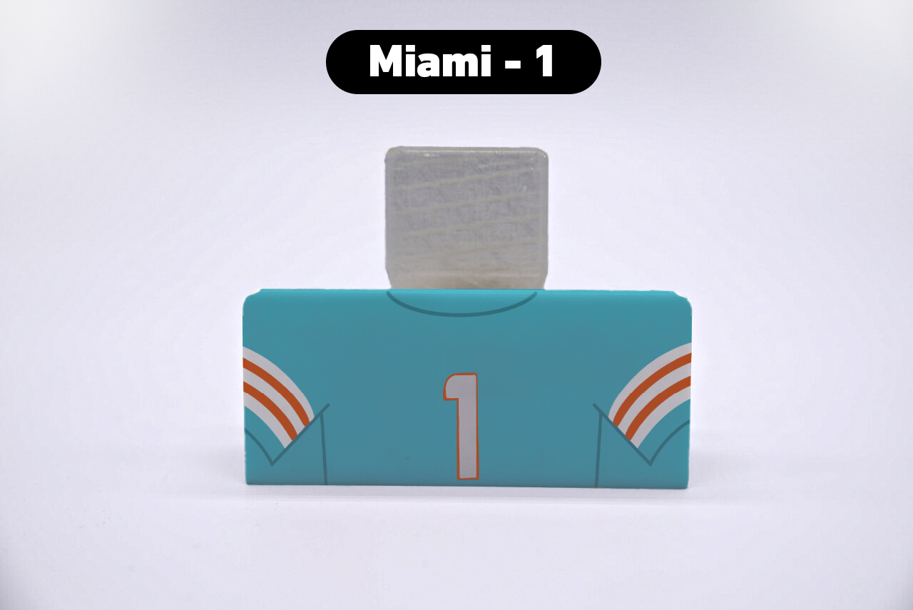 Football Miami #1 Jersey Series VariStand Trading Card Display