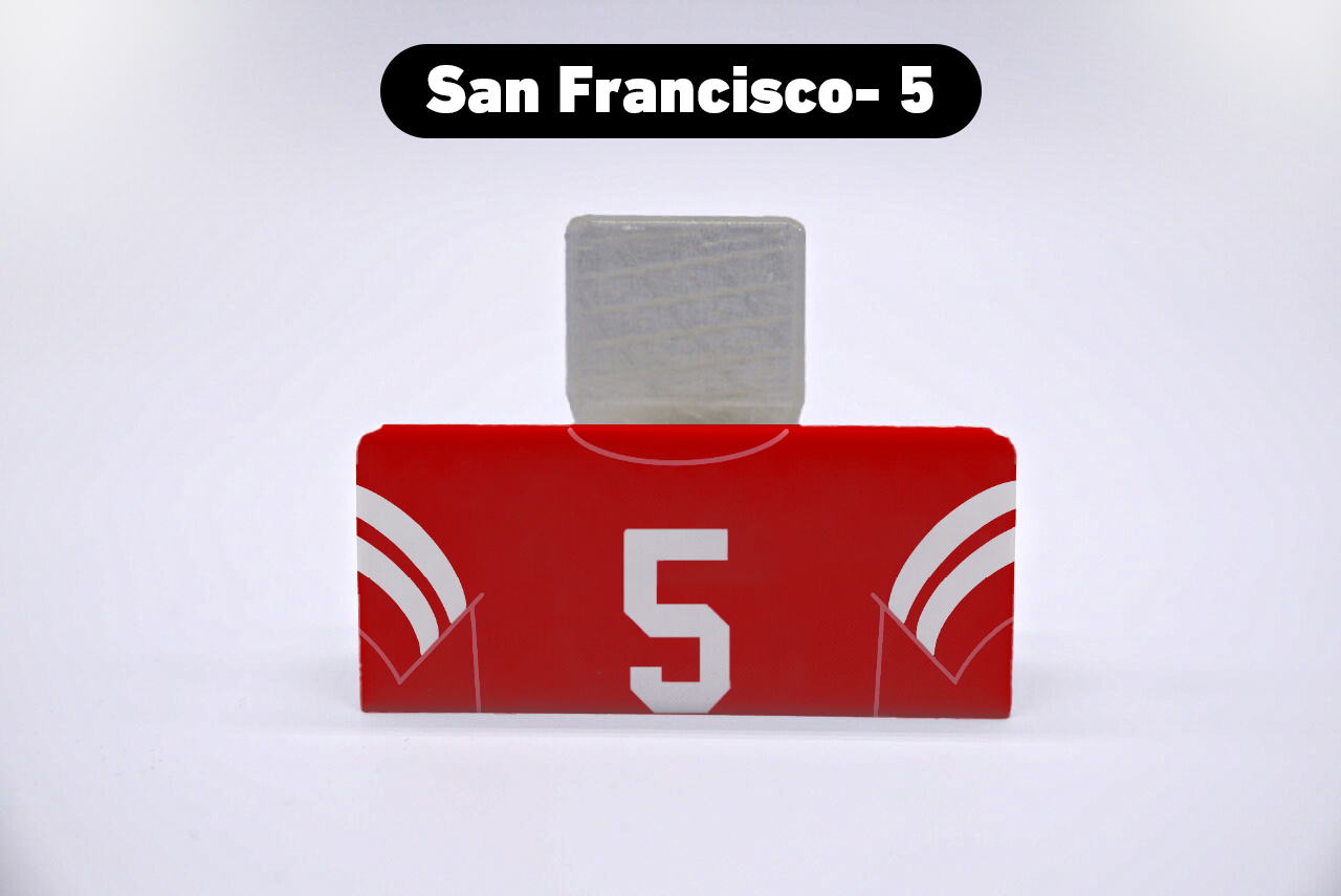 Football San Francisco #5 Jersey Series VariStand Trading Card Display